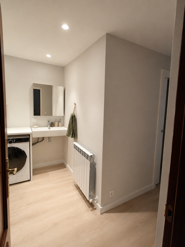 Reforma integral en Fustiñana, Navarra de espacio auxiliar a dormitorio con baño adaptado-Sikora Reformas Integrales en Pamplona